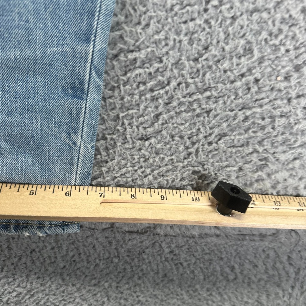 H&M L.O.G.G. Jeans Mens 34x32 Blue Cotton Denim Straight Travel Faded Button-Fly - Picture 10 of 11
